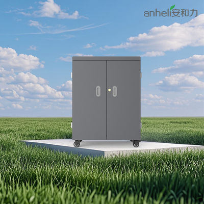 Güvenli Tablet Depolama için 100-250V Girişli Soğutma Fanları ve Kilitlere Sahip 54 USB Şarj Portlu Şarj Arabası