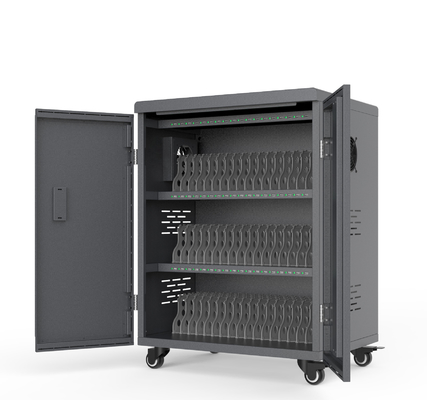 250V 54 Adet Galvanizli Tekerlekli Ipad Şarj Arabası