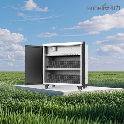 36 portlu USB akıllı tablet şarj arabası 8S güvenlik koruma sistemi ve soğutma fanları ile