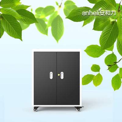 30 Bay dizüstü bilgisayar şarj dolabı kilit ve anahtarlı soğutma fanları ve Alman tıbbi standart tekerlekleri