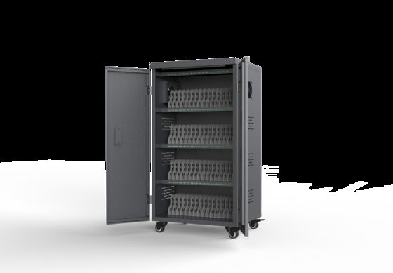 64 Portlu Tablet Şarj Dolabı, 8S Güvenlik Koruma Sistemi ve Galvanizli Sac Konstrüksiyon