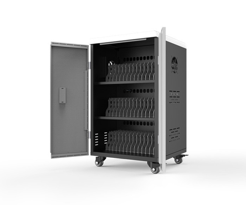 42 Ipad Şarj Dolabı ABS Tabletler Şarj Arabası 1mm Galvanize